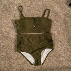 High waisted bathing suit